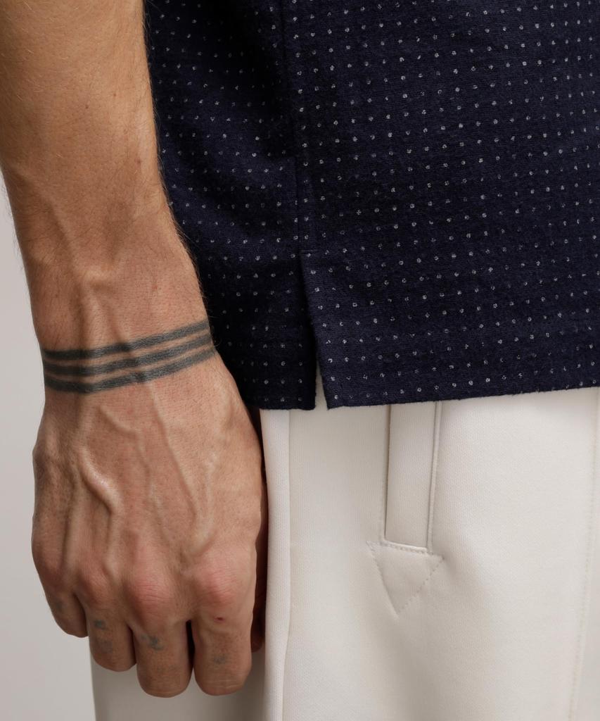 Schott NYC HV SHIRT "POLKA DOT" / Hemp Viscose Shirt "Polka Dot" / 782-4123015 Men's S 120 Navy
