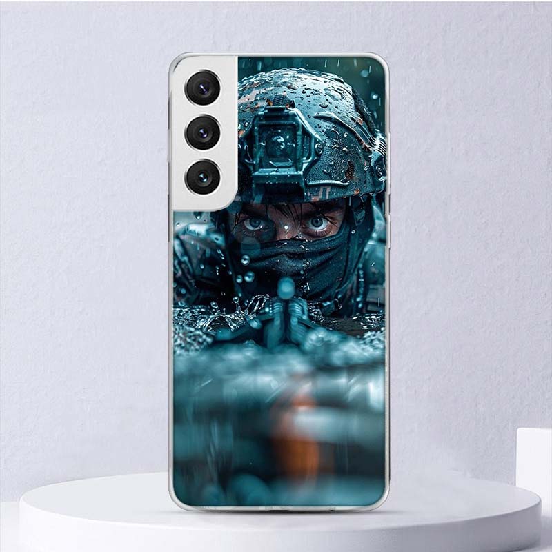 Military Army Special Forces Soft Case For Samsung Galaxy S25 S24 S23 S22 Ultra Phone Cover S20 FE S21 Plus S25 Edge + Funda Coq