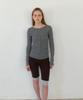 Aente Layered Tube Top T-Shirt - Gray