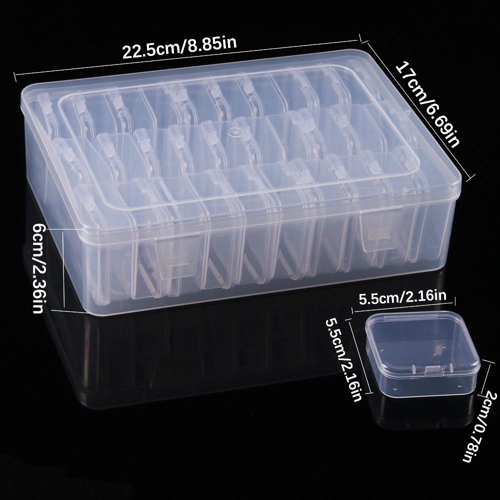 

Versatile 30Pcs Storage Organizer Set , Durable for Diamond Painting Storage Box ,DIY Art Crafts, Jewelry, Beads, Sewing & Pills 22.5x17x6cm