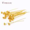 5/10Pcs 18K Gold Plated Flower Shaped Flat Pins For Beads,High Quality Pins For DIY Handmade Jewellery Making Accessories
