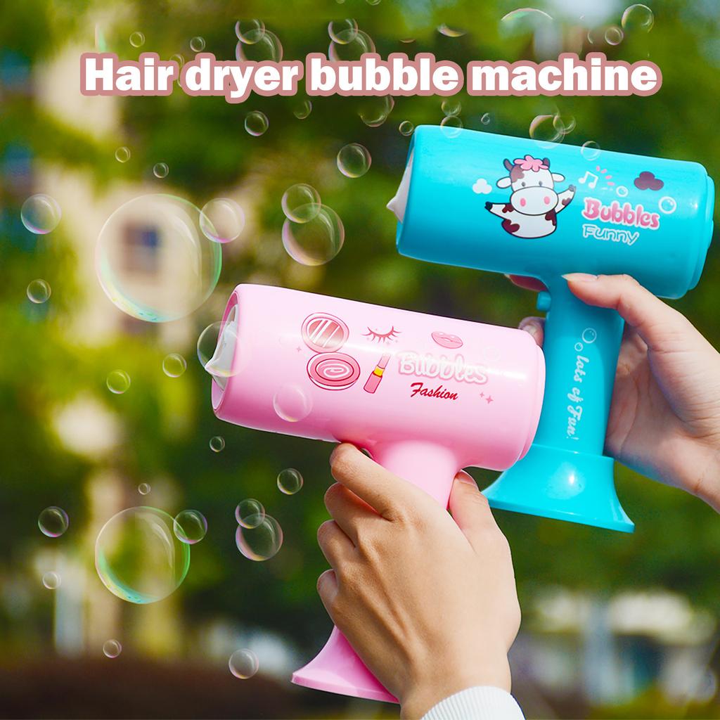 Bubble Machine Hair Dryer Operate Easily Indoor Outdoor Bubble Maker Toy (23ml)