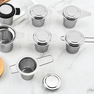Pratical Teapot Coffee Lid Stainless Steel Mesh Tea Strainer Filters Leaf Spice Filter Infuser