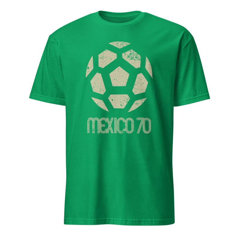 Retro Vintage Mexico 70 World Cup Soccer Shirt | Retro Distressed Football Mundial Tshirt L