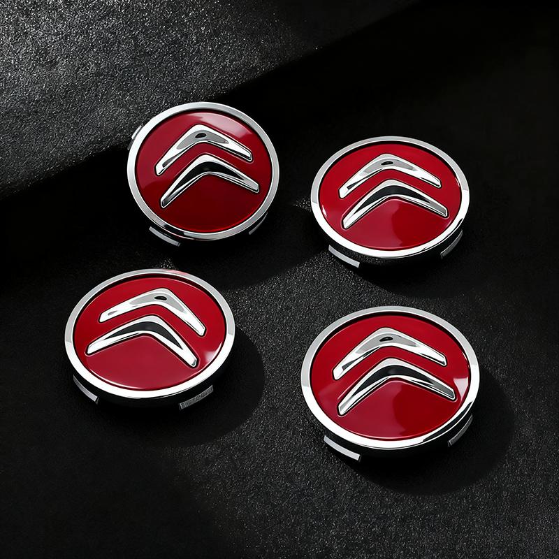 Citroën Logo Wheel Center Cap ABS+Metal Alloy Hub Cover for C3 C4 C5 C1 Berling Xsara Picasso Replacement Wheel Rim Emblem Set