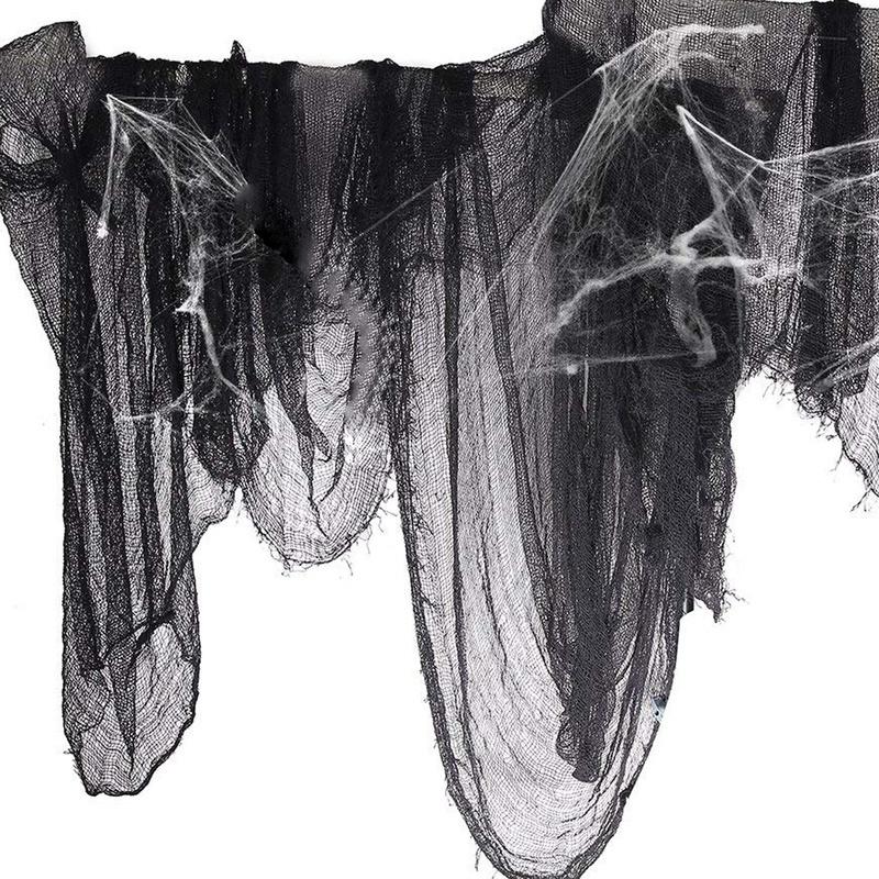 Halloween Decoration 4.6M Black Gauze Cloth Props Party Night Club Decoration Door Decor