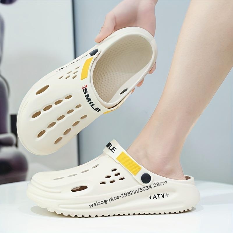 Clogs für Herren, Schlupfsandalen mit geschlossener Spitze, Wanderschuhe mit weicher Sohle, Gartenschuhe für den Außenbereich, Strandsandalen