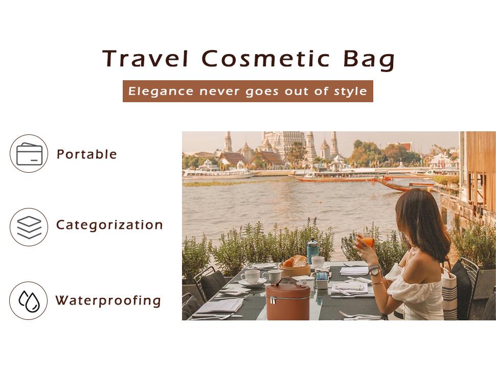 2025 Luxury Portable Makeup Brush Bag - Large Capacity, Waterproof, Double Zipper Cosmetics Toiletry Box