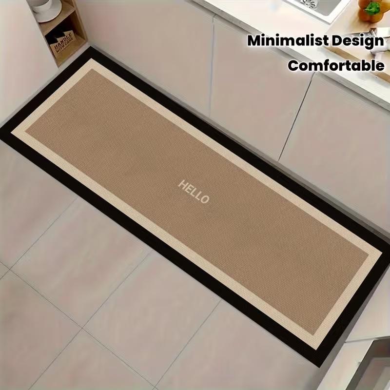 Nordic Style Diatomaceous Earth Floor Mat Set: Dirt-Resistant, Easy to Clean, Two-Piece Long Strip for Kitchen and Entrance.