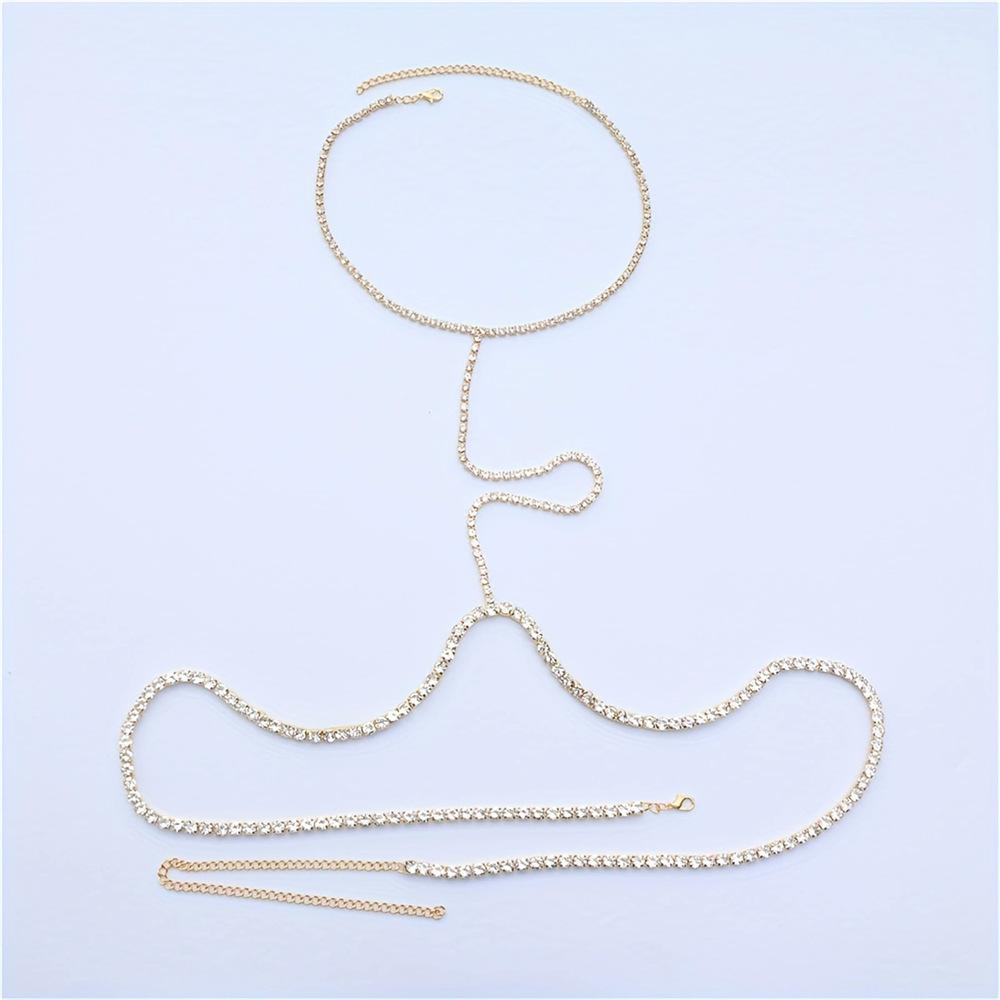 

European And American Fashion Accessories, Multi-Layer Rhinestone Body Chain, Nightclub Sexy Bikini Chest Chain For Women