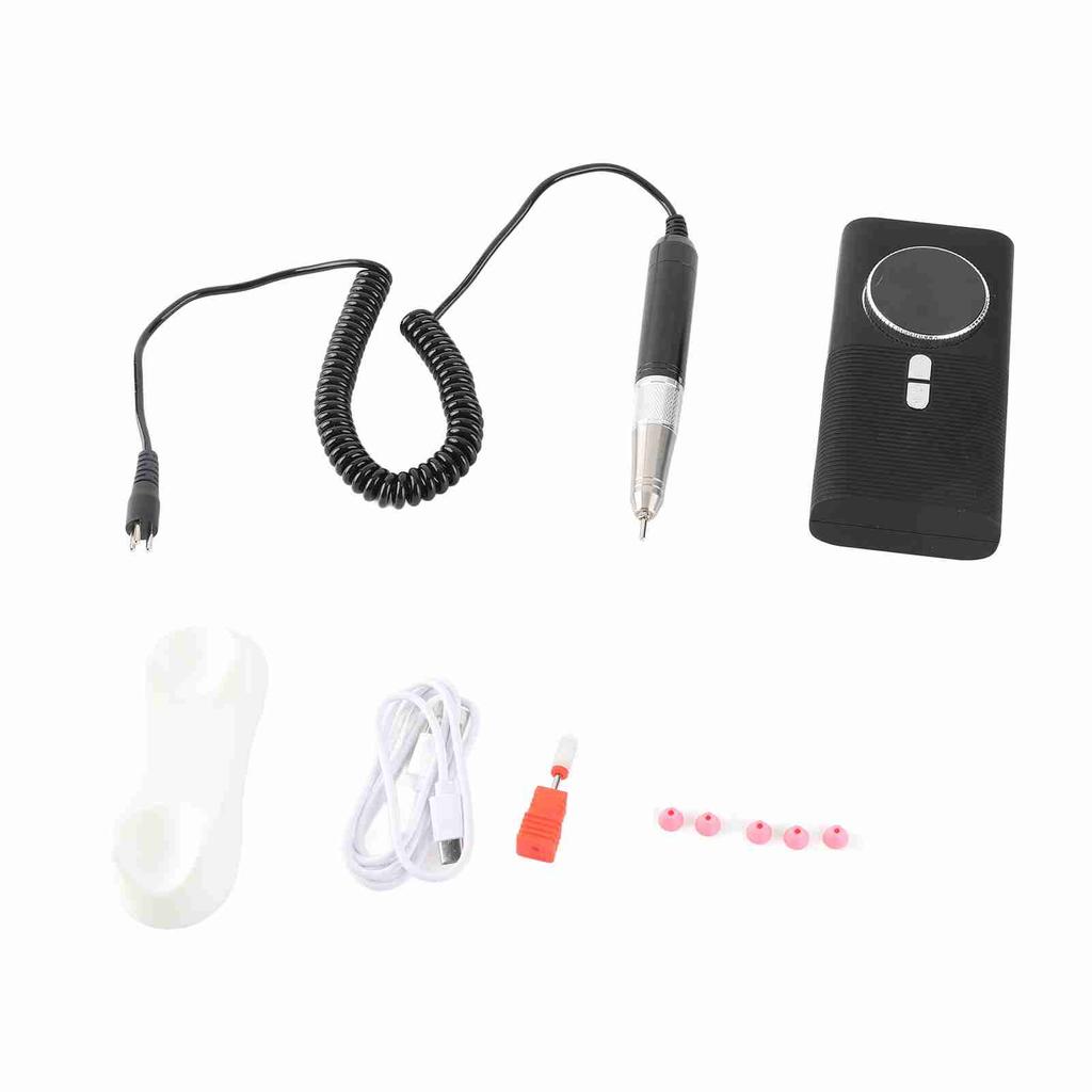 Portable Electric Nail Drill Machine Rechargeable Grinding Polishing Low Vibration Professional