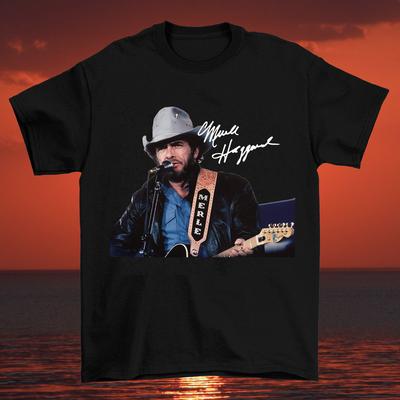 Merle Haggard Signature Cotton T Shirt Unisex All Size S M L XL 2345XL Unisex T-Shirt