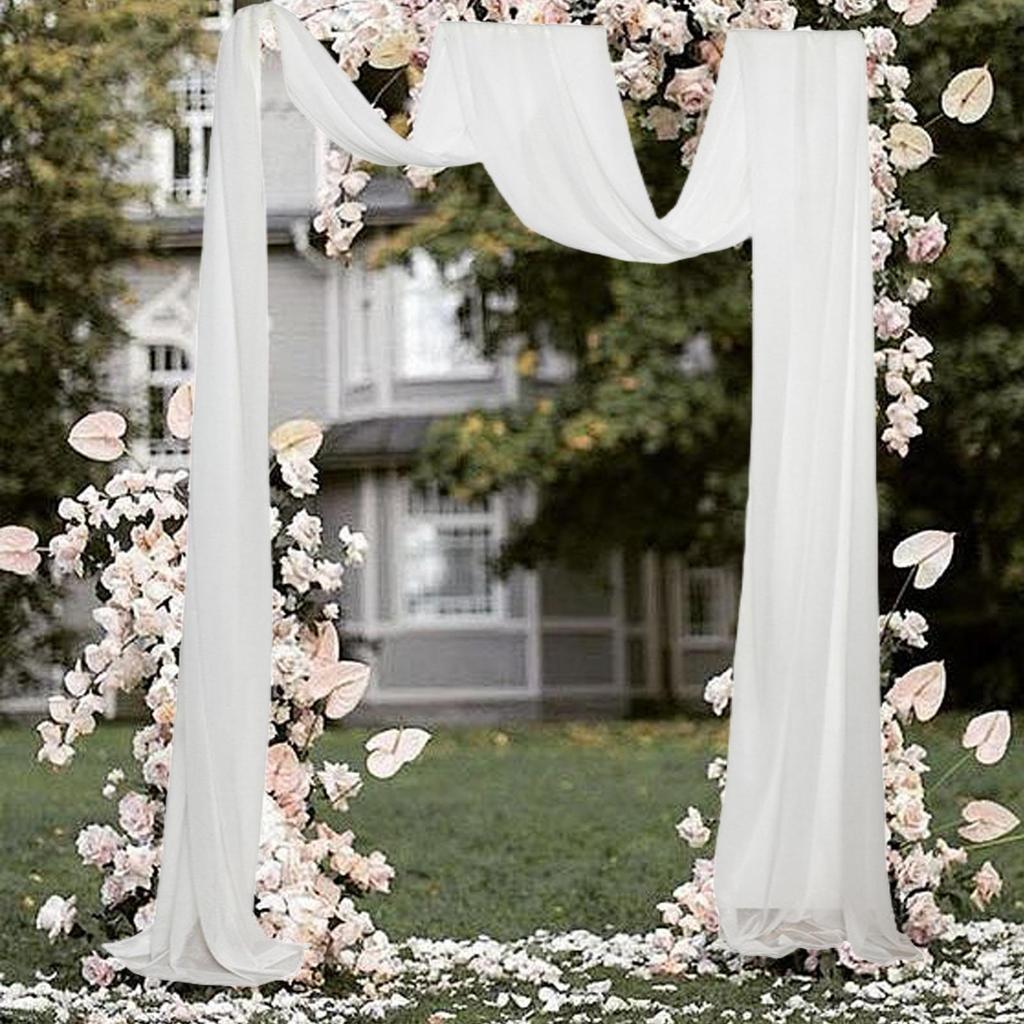 Wedding Arch Drape Drapery Reusable Wedding Backdrop Curtain for Ceremony Reception Party Stage Birthday Proposal