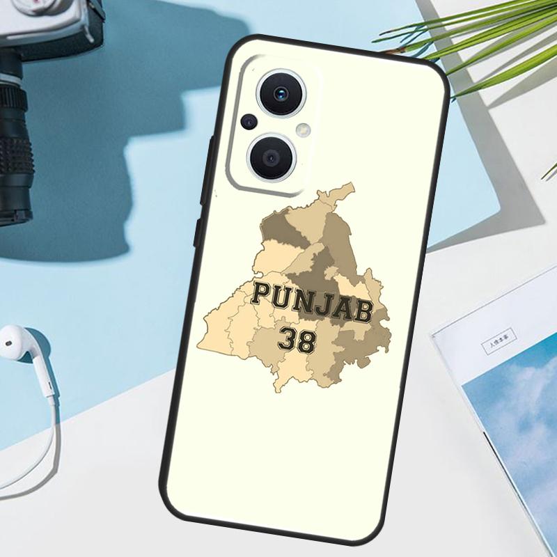 Punjab Map Cover For OPPO Reno 14F 13F 12F 11F 8T 7 8 Lite 10 11 12 13 14 OPPO Find X9 X8 X5 X6 Pro Case OPPO Reno12 Pro