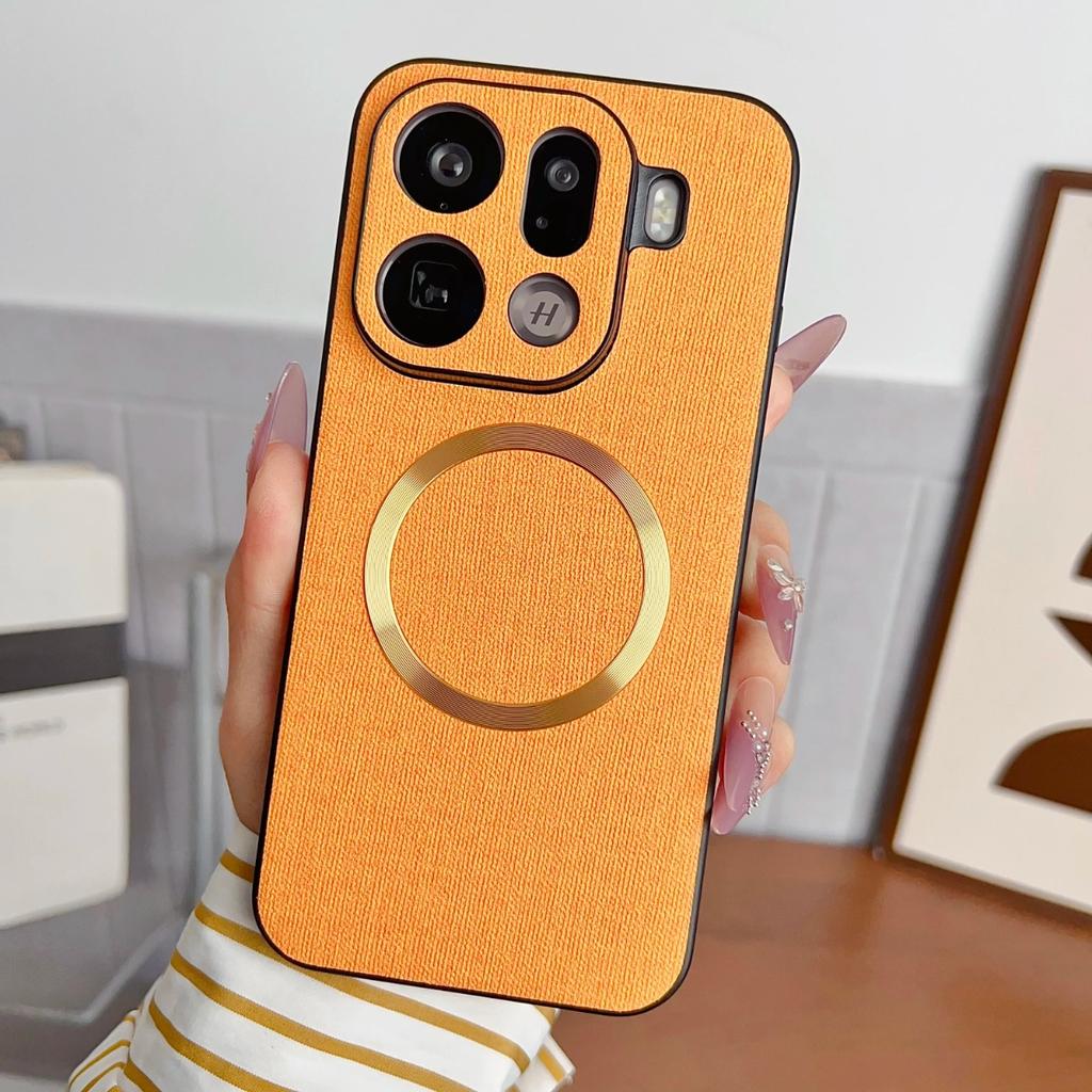 For Oppo Find X9 X8 Pro for Magsafe Magnetic Wireless Charging Phone Case for Find X8 Ultra Find X9Pro Leather Protective Cover