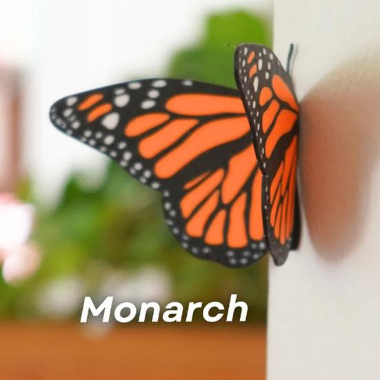 1 Set Climbing Ivy Refrigerator Magnet with Articulating Stems 3D Butterfly Simulated Vine Leaf Plants Fridge Magnet Kitchen Locker Decoration