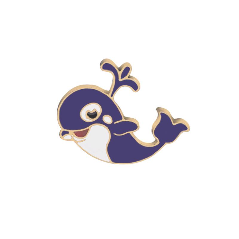 Fashion Gold Charm Pins Brooches Dog Whale Cat Couple Enamel Bees Badges Hat Backpack Accessories Lovers Jewelry Gifts