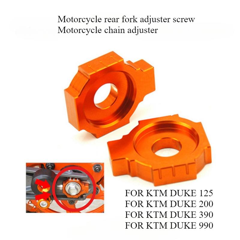 Motorcycle Parts Adjuster Tensioner Chain Adjustment Block Slider FOR KTM DUKE200 390 990 Rear Fork Adjuster Screw