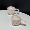 Sweet Ceramic Mugs 250ml Tea Milk Cups Hand Drawn Love Heart Cup  Kitchen