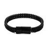 Hip Hop Stainless Steel Fish Scale Bracelet Men Double Row Front Back Punk Jewelry Trendy Gifts for Men Biker Rock