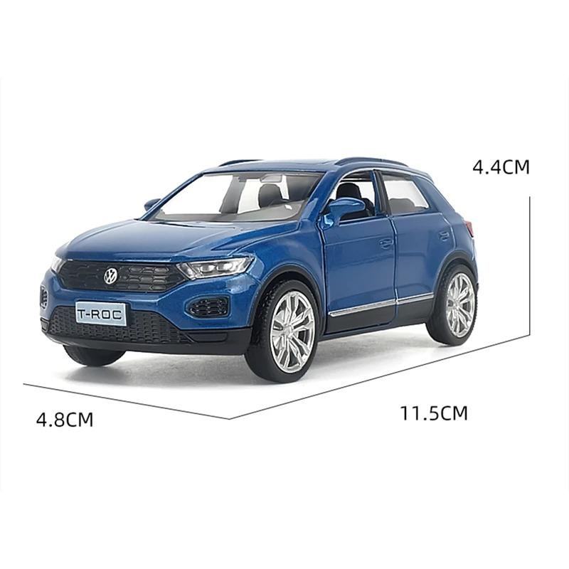Měřítko 1/36 T-ROC SUV Model auta ze slitiny Diecast Kovová mini vozidla Model auta Simulace Kolekce Dětské hračky Dárek Dekorace