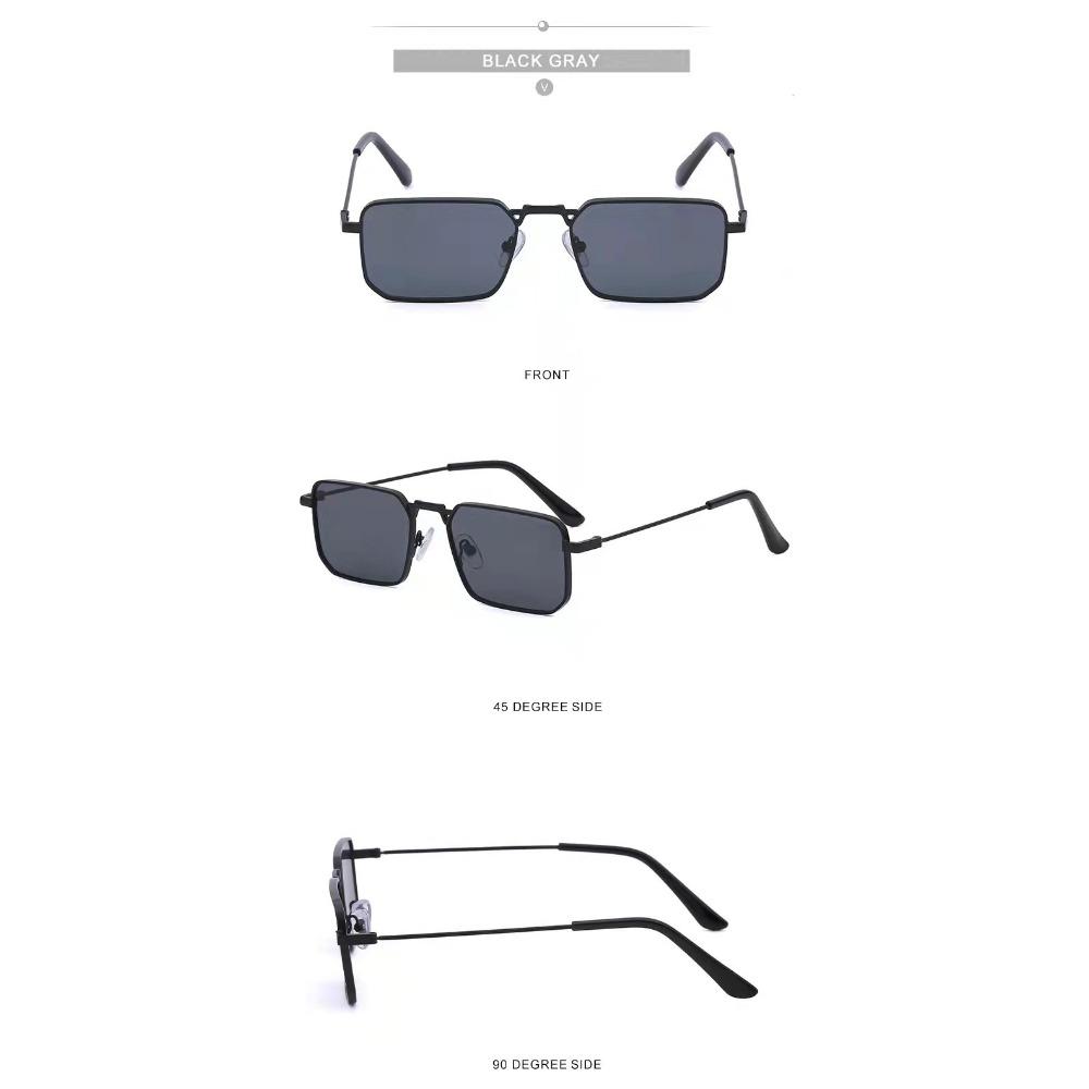 Luxury Designer Sunglasses for Men Women Retro Unique Metal Square Frame Classic Trendy Outdoor Sports UV Protection Eyewear