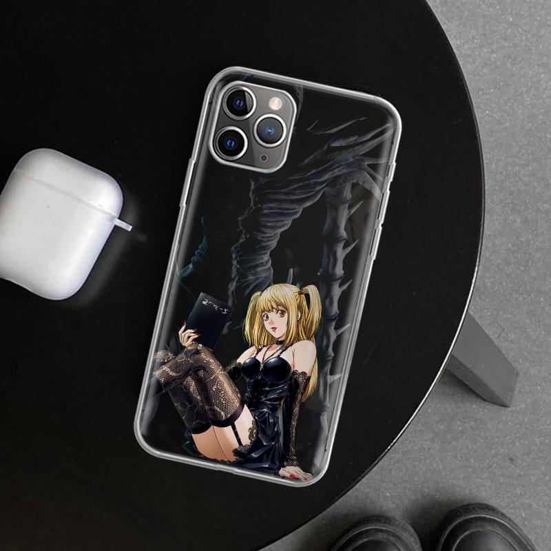 

N-Note D-Death MisaMisa Phone Case Cover for iPhone 11 12 13 Mini 14 15 Plus 16 Pro Max 17 Air 7 8 + SE Art Customized Fundas 11 iPhone 14 Plus