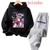 Unisex Sets Children Hoodies Kpop Demon Hunters Kawaii Pullover Sweatshirt Anime Trucksuit Cartoon Clothes