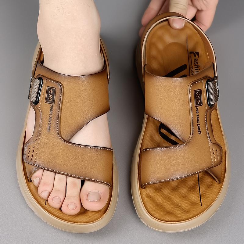 Fashion 2025 Fashionable Summer New Men's Exposed Finger Breathable Casual Beach Shoes Summer Hot Trend Comfortable Soft Soled Sandals