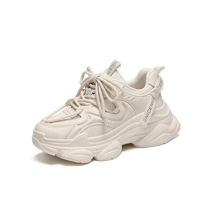 Spring new thick-soled non-slip dad shoes ins wind Korean version sports shoes heightening women's shoes comfortable and breathable shoes