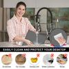 2Pcs Silicone Coffee Mat Heat Resistance Soft Coffee Machine Pad Detachable Dish Drying Mat for Kitchen Countertops