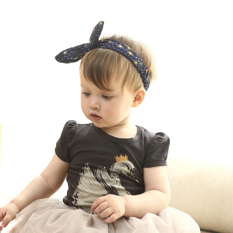 Kawaii Flower Headband Rabbit Ears Turban Headband Baby Girls Kids Hair Bows Head Bands Accessories for Children Headdress