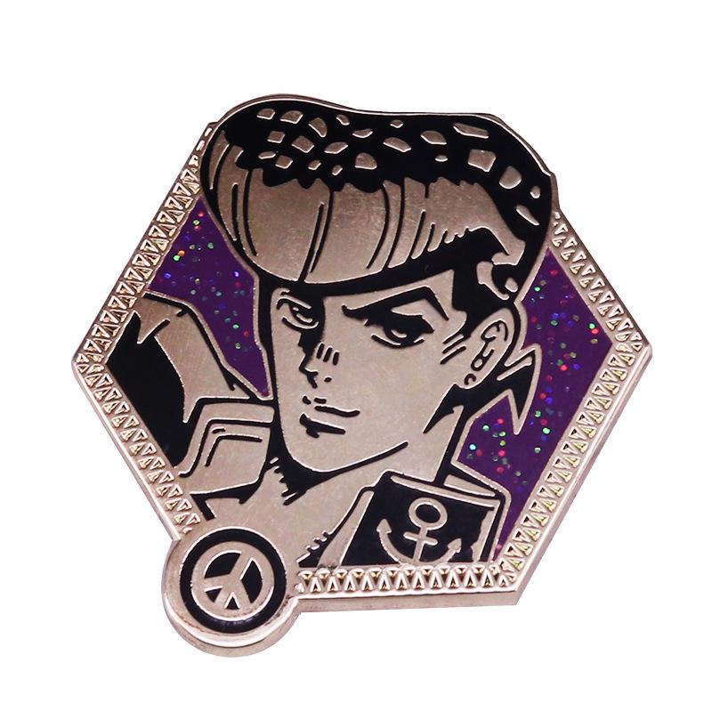 Значок-брошь JOJO s Bizarre Adventure Знак мира с якорем - Декоративный аксессуар для фанатов аниме