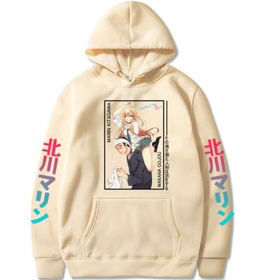 Kitagawa Marin Gogyo Shun Design de Moletom de Animação Japonesa Masculino Feminino Moletom Lã Oversized Casal Streetwear Moletons