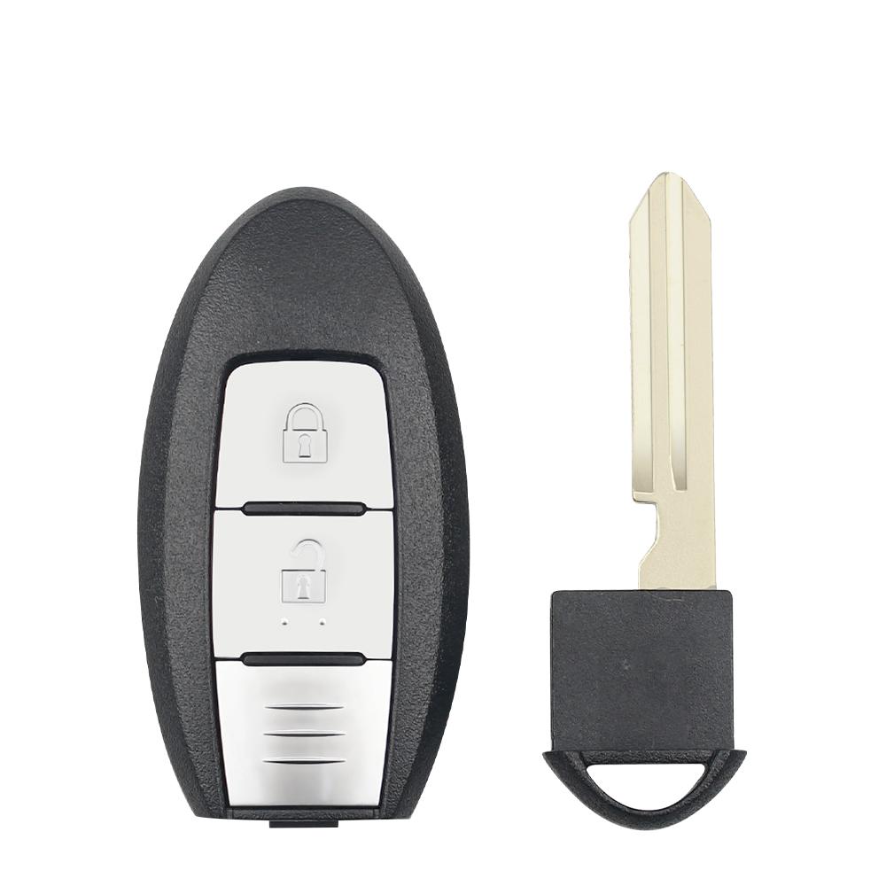 KEYYOU Voor Nissan Juke Qashqai X-Trail TIIDA SYLPHY J10 J11 2012-2020 Auto Keyless Go Slimme Afstandsbediening Sleutel 433Mhz 4A Chip 2 Knoppen