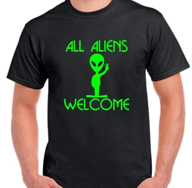 

Все Инопланетяне Приветствуются знак мира НЛО Космос футболка S