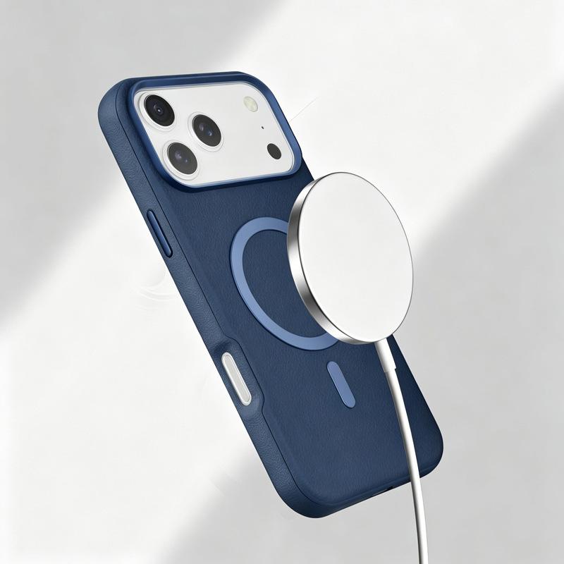 Applicable to Apple 15 sticker magnetic mobile phone case retro business iPhone16/17Pro mobile phone case wholesale