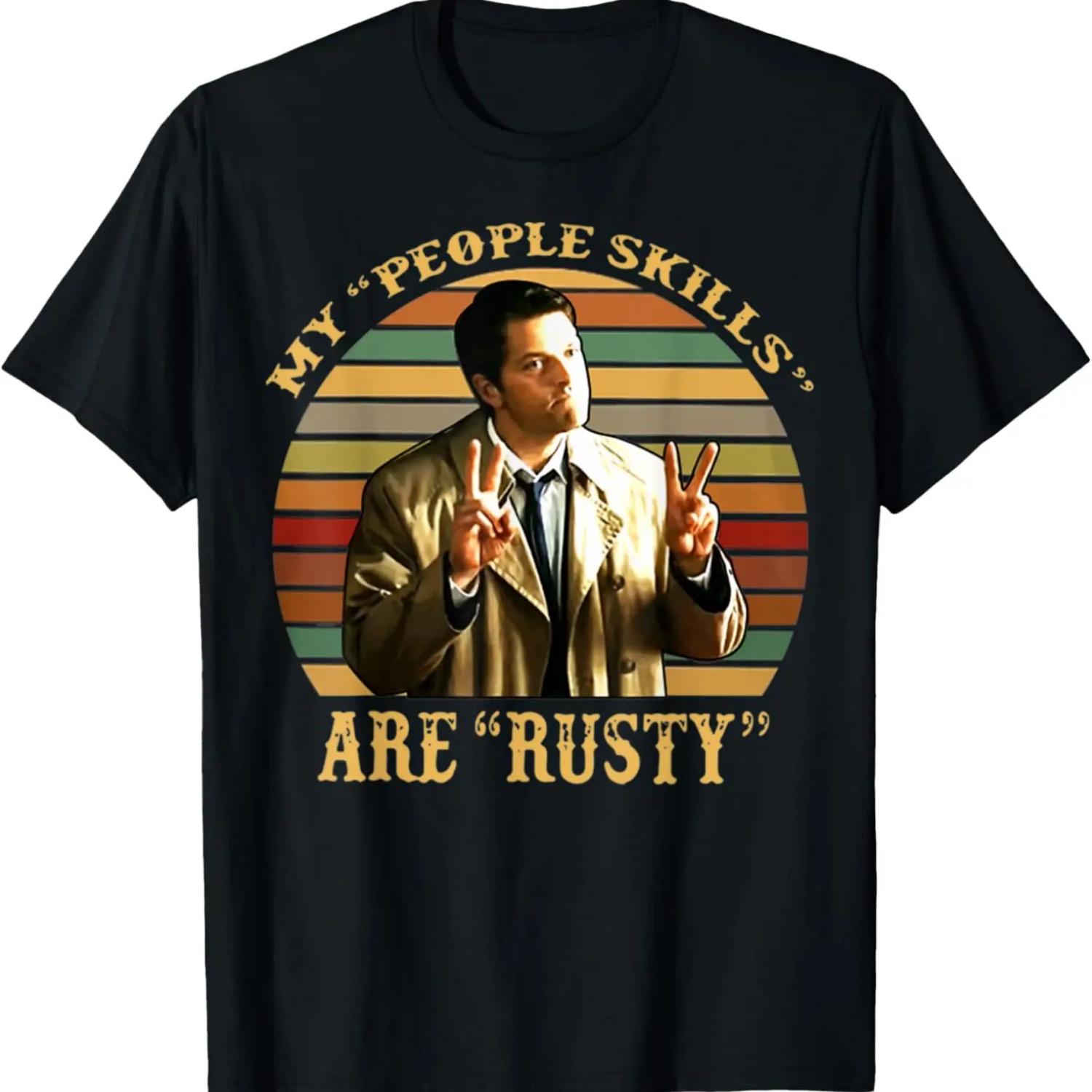 My People Skills Are Rusty Vintage T-Shirt S чёрный