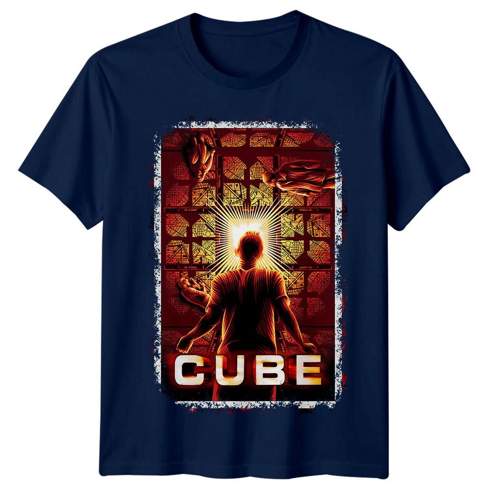 Cube 1997 Movie Poster Inspired TShirt Retro Classic Film Graphic Tee Unisex