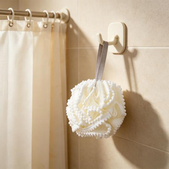 Bath Ball Soft Texture Bath Sponge with Tight Mesh Weave Rich Foam Gentle Exfoliating Puff High Absorbency Bath Sponge Bath Accessory