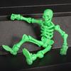 Movable Articulated Human Skeleton Assembly Skeleton Action Figure Collectible Skeleton Figure Wearing Multiple Weapon Sets for Collectors Desktop