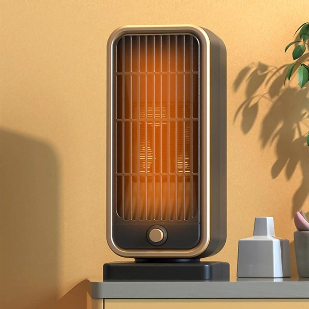 Vertical Fan Heater with PTC Heating Energy Saving Three Fan Speeds Overheat and Tilt Protection for Safe Indoor Use