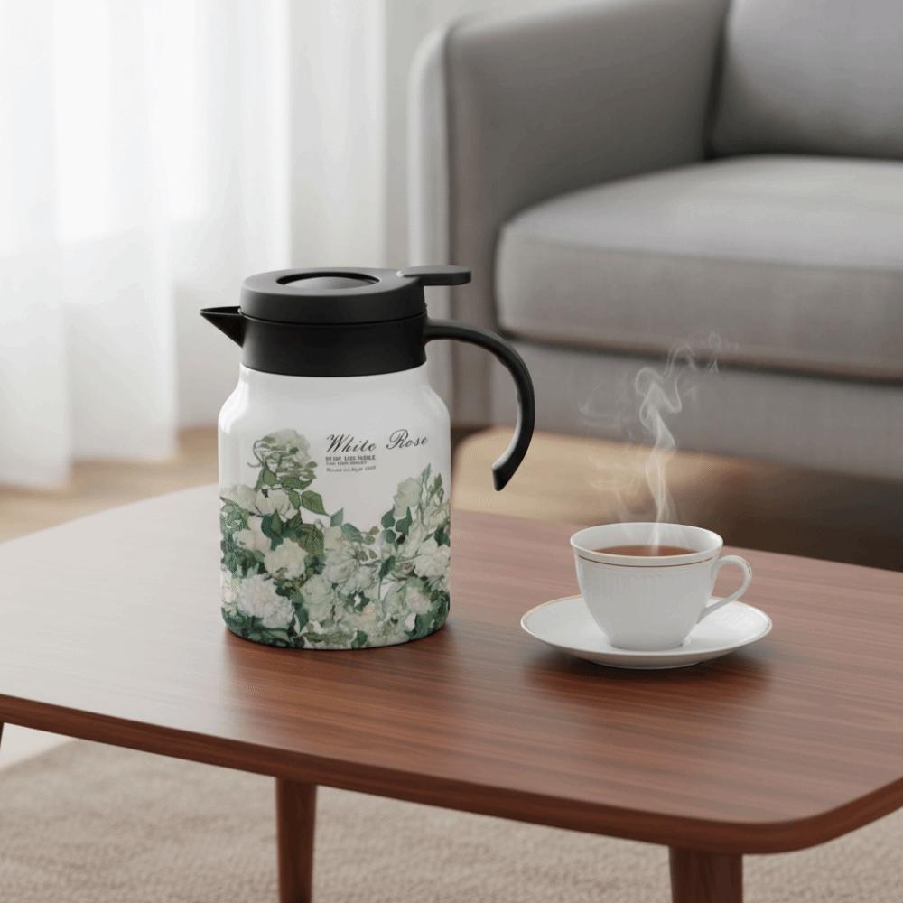 1000ml Thermal Teapot 316 Stainless Steel Insulated Carafe Coffee Pot Insulated Water Pot  Office