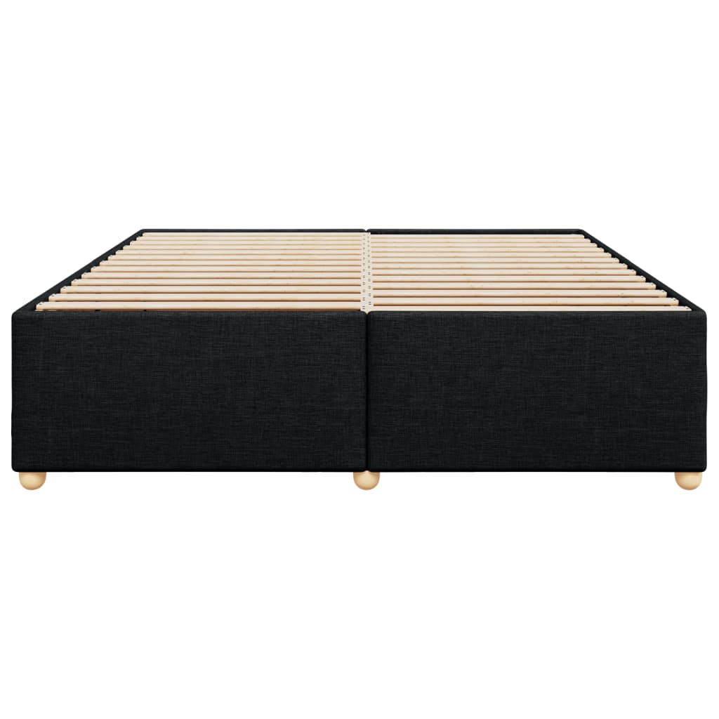 Bed Frame without Mattress Black 200x200 cm Fabric