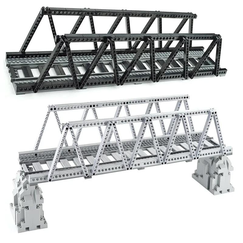 Viaduct Bridge Train Track DlY City Model Set Railway Tracks Compatible Car Parts Construction Building Blocks Kid Toys