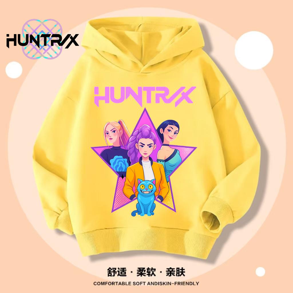 Felpe con cappuccio K-pop Demon Hunters Ragazzi Ragazze Manica Lunga Capispalla Saja Stampa Ragazzi Cappotto con Cappuccio per Bambini Moda Pullover Top per Bambini