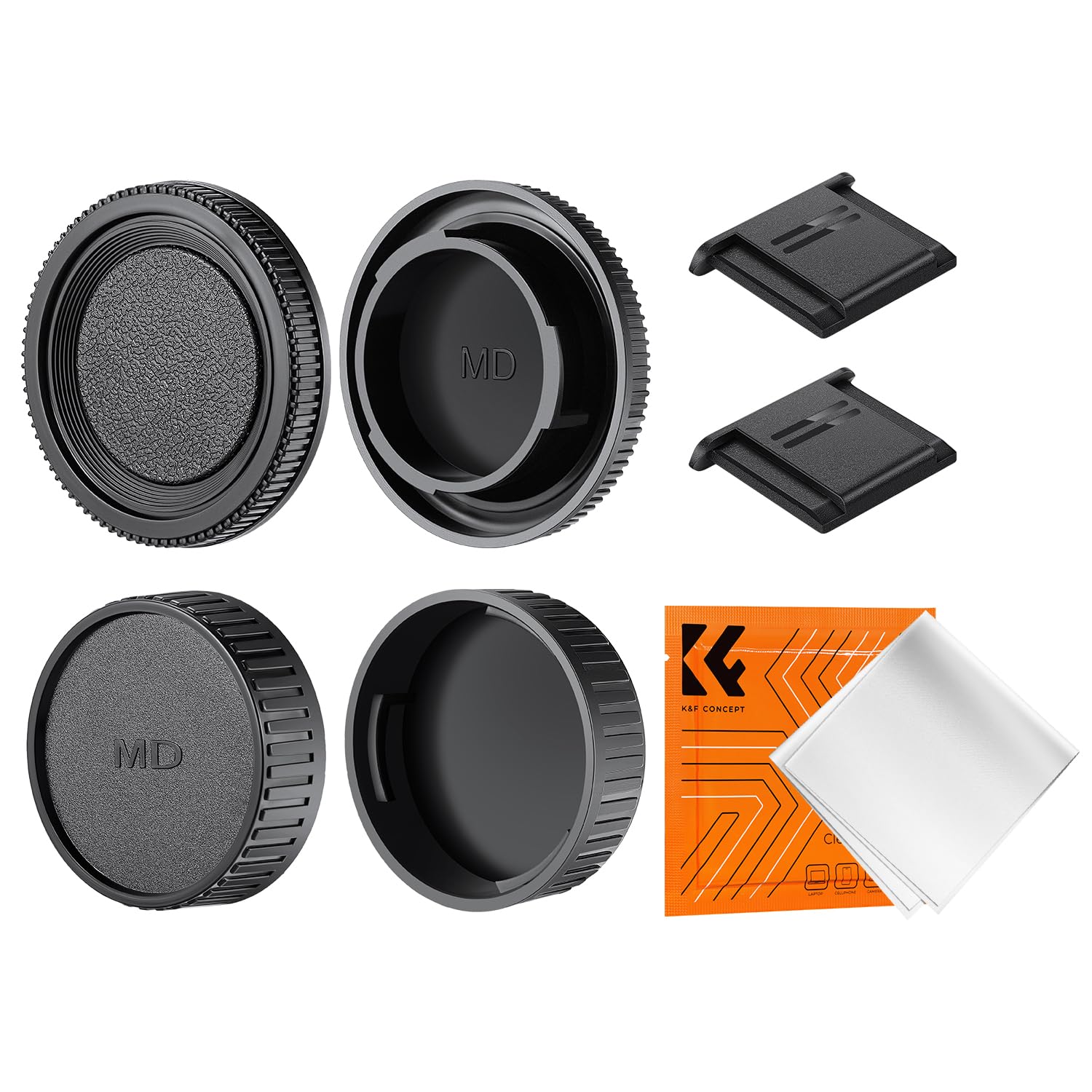 

Concept Minolta MD Mount Body Cap and Rear Lens Cap Compatible with Lens Body Mount Protective Camera Camera Accessory K&F Set, Minolta, Storage, Cap,