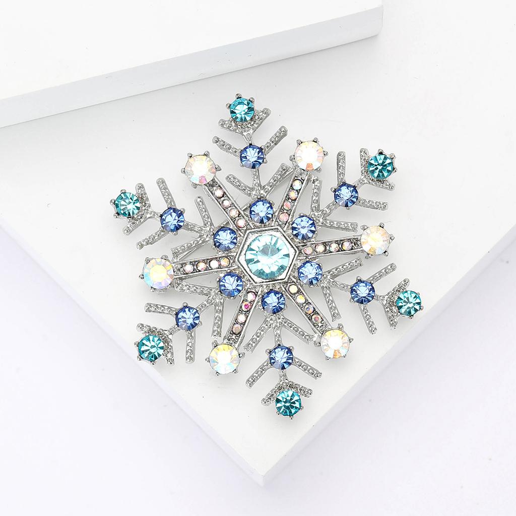 High-Grade Alloy Rhinestone Snowflake Brooch Beautiful Fashion Women'S Suit Cardigan Corsage Jewelry Pin