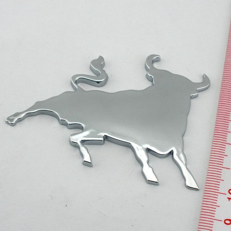 

3D Spanish Fighting Bull Chrome Sticker Self Adhesive Car/Van Decal Emblem Badge Logo Toro Badge
