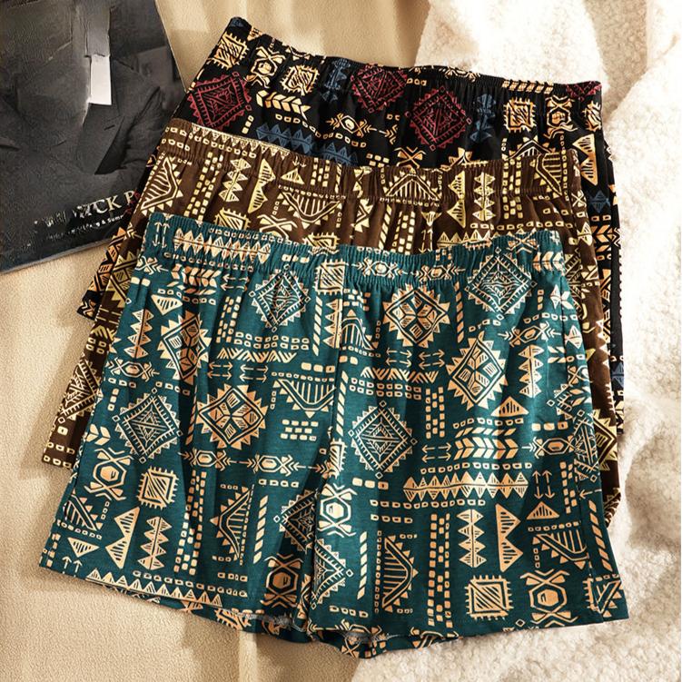 

Ретро мужское нижнее белье с принтом, мужское плоское нижнее белье большого размера, свободные и дышащие боксеры-брифы 4XL